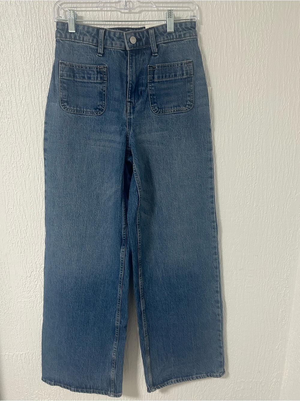 High-Rise Wide-Leg Jeans in Medium Blue
